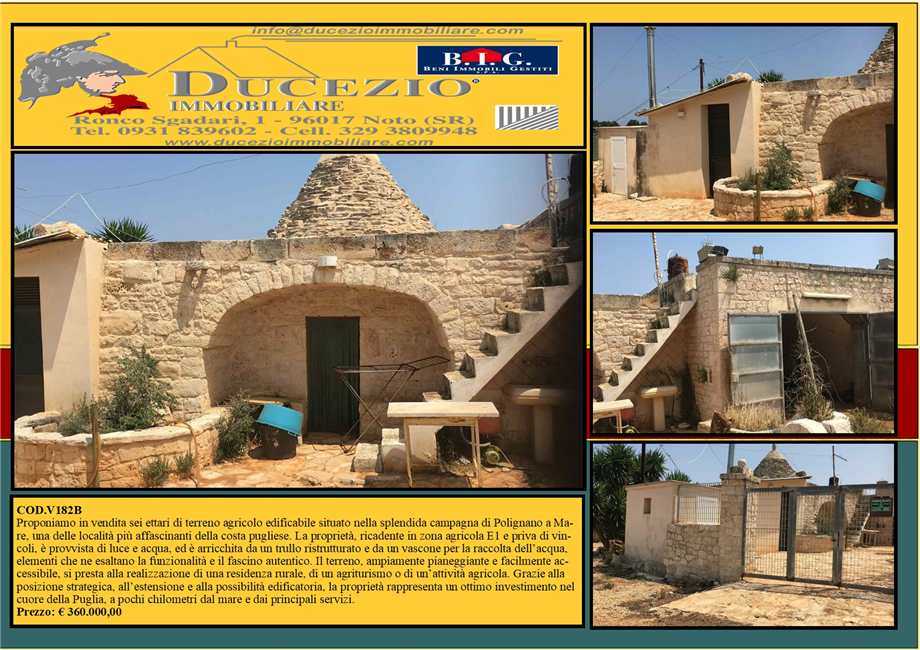 Terreno edificabile Loc. Masseria Auraterrae, SN, Polignano a Mare